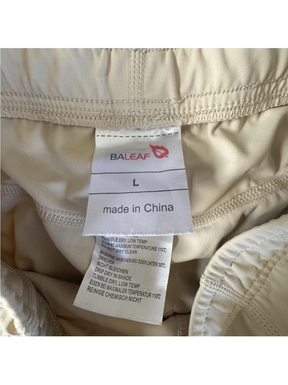 Baleaf Equestrian Riding Show Pants English Light Beige Size Youth Large Beeches - Picture 5 of 9